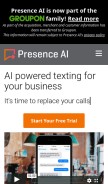 How presence.ai looks like on a mobile device such as an iPhone.