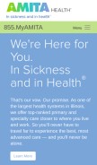 How presencehealth.org looks like on a mobile device such as an iPhone.