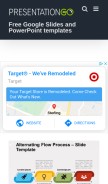 How presentationgo.com looks like on a mobile device such as an iPhone.