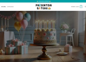 How presentoir-gateau.com looks like on a tablet such as an iPad.