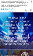 How presidio.com looks like on a mobile device such as an iPhone.