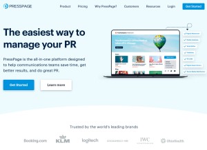 How presspage.com looks like on a tablet such as an iPad.