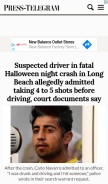 How presstelegram.com looks like on a mobile device such as an iPhone.