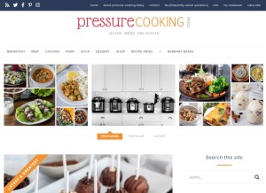 How pressurecookingtoday.com looks like on a tablet such as an iPad.