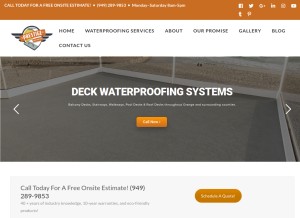 How prestigedecking.com looks like on a tablet such as an iPad.