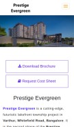 How prestigeevergreen.info looks like on a mobile device such as an iPhone.