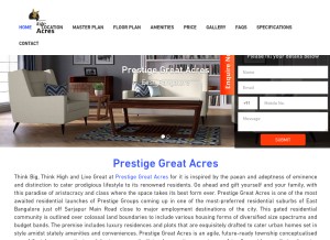 How prestigegreatacres.net.in looks like on a tablet such as an iPad.