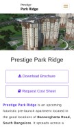 How prestigeparkridge.gen.in looks like on a mobile device such as an iPhone.