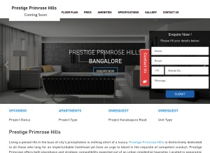 How prestigeprimrosehills.gen.in looks like on a tablet such as an iPad.