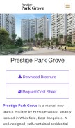 How prestigesparkgrove.in looks like on a mobile device such as an iPhone.