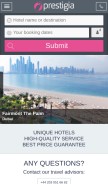 How prestigia.com looks like on a mobile device such as an iPhone.