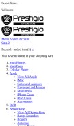 How prestigioplaza.com looks like on a mobile device such as an iPhone.