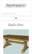 How prettyhandygirl.com looks like on a mobile device such as an iPhone.