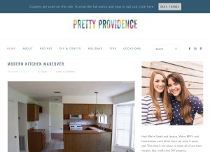 How prettyprovidence.com looks like on a tablet such as an iPad.