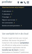 How previder.nl looks like on a mobile device such as an iPhone.