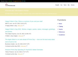 How preview.atz.pw looks like on a tablet such as an iPad.