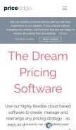How priceedge.eu looks like on a mobile device such as an iPhone.