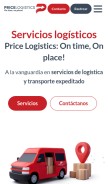 How pricelogistics.mx looks like on a mobile device such as an iPhone.