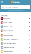 How pricespy.ie looks like on a mobile device such as an iPhone.
