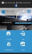 How primemri.com looks like on a mobile device such as an iPhone.
