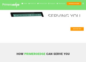 How primeroedge.com looks like on a tablet such as an iPad.