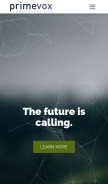How primevox.net looks like on a mobile device such as an iPhone.