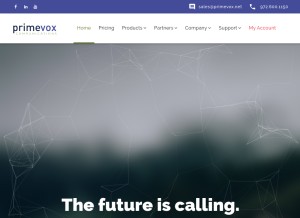 How primevox.net looks like on a tablet such as an iPad.