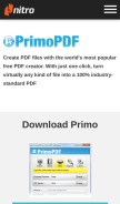 How primopdf.com looks like on a mobile device such as an iPhone.