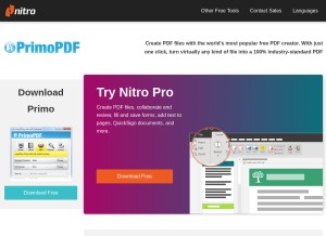 How primopdf.com looks like on a tablet such as an iPad.