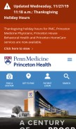 How princetonhcs.org looks like on a mobile device such as an iPhone.