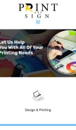 How printanysign.ca looks like on a mobile device such as an iPhone.