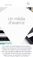 How prismamedia.com looks like on a mobile device such as an iPhone.
