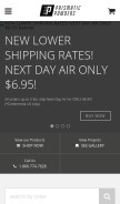 How prismaticpowders.com looks like on a mobile device such as an iPhone.
