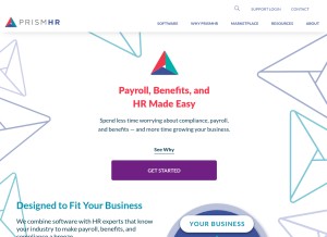 How prismhr.com looks like on a tablet such as an iPad.