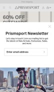 How prismsport.com looks like on a mobile device such as an iPhone.