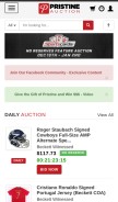 How pristineauction.com looks like on a mobile device such as an iPhone.