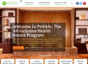 How pritikin.com looks like on a tablet such as an iPad.