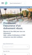 How privateaser.com looks like on a mobile device such as an iPhone.