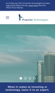 How proactivetech.net looks like on a mobile device such as an iPhone.