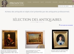 How proantic.com looks like on a tablet such as an iPad.