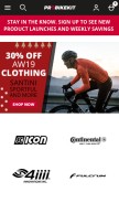 How probikekit.com looks like on a mobile device such as an iPhone.