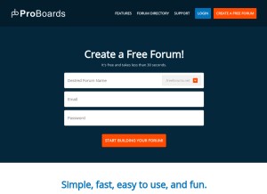 How proboards.com looks like on a tablet such as an iPad.