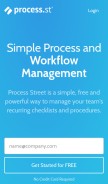 How process.st looks like on a mobile device such as an iPhone.