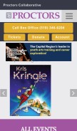 How proctors.org looks like on a mobile device such as an iPhone.