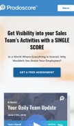 How prodoscore.com looks like on a mobile device such as an iPhone.