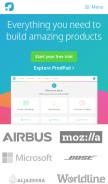 How prodpad.com looks like on a mobile device such as an iPhone.
