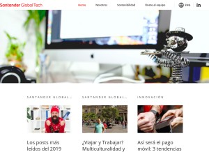 How produban.com looks like on a tablet such as an iPad.