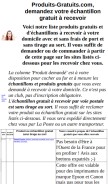 How produits-gratuits.com looks like on a mobile device such as an iPhone.