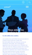 How prodware.fr looks like on a mobile device such as an iPhone.