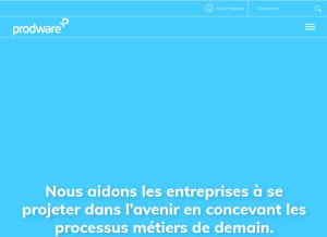 How prodware.fr looks like on a tablet such as an iPad.